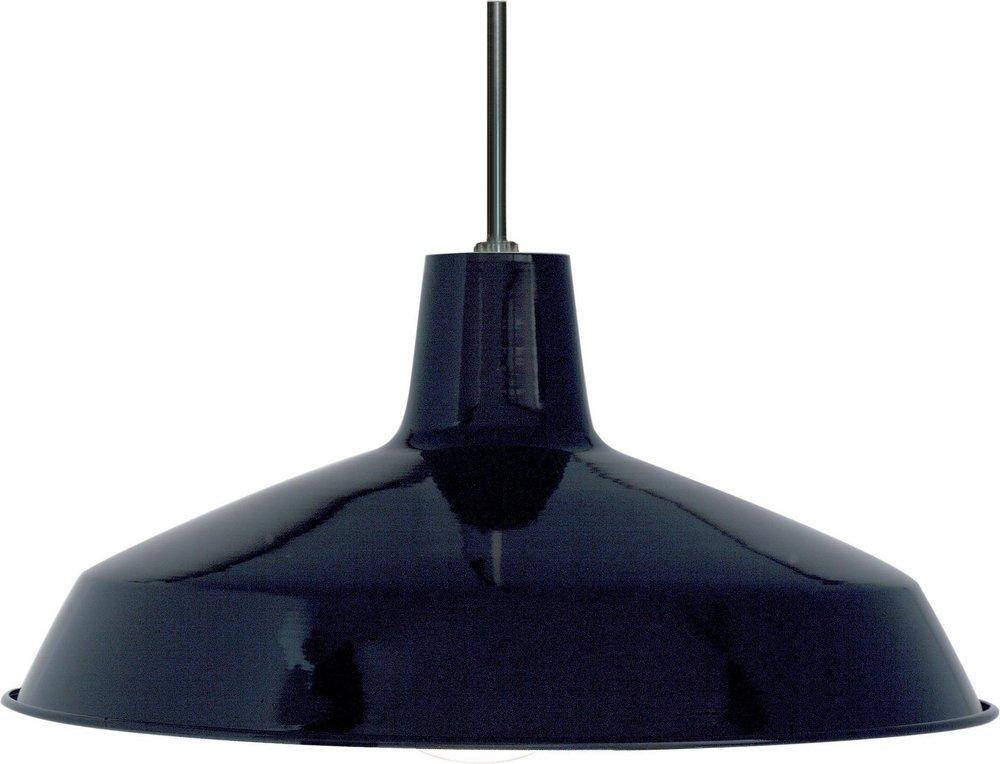 NUVO Black 100W 1-Light Pendant Light Fixture 