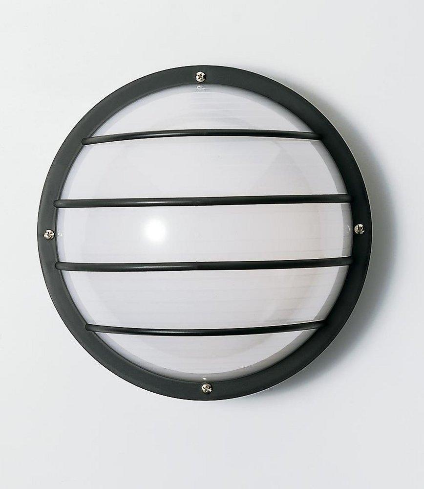 NUVO Black 1-Light Round Cage Outdoor Wall Light 