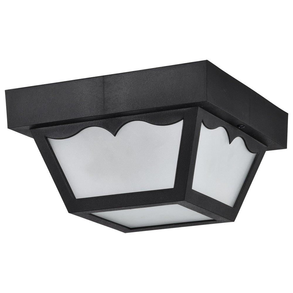 NUVO Black 22 in. 60W 1-Light Flush Mount Ceiling Light 