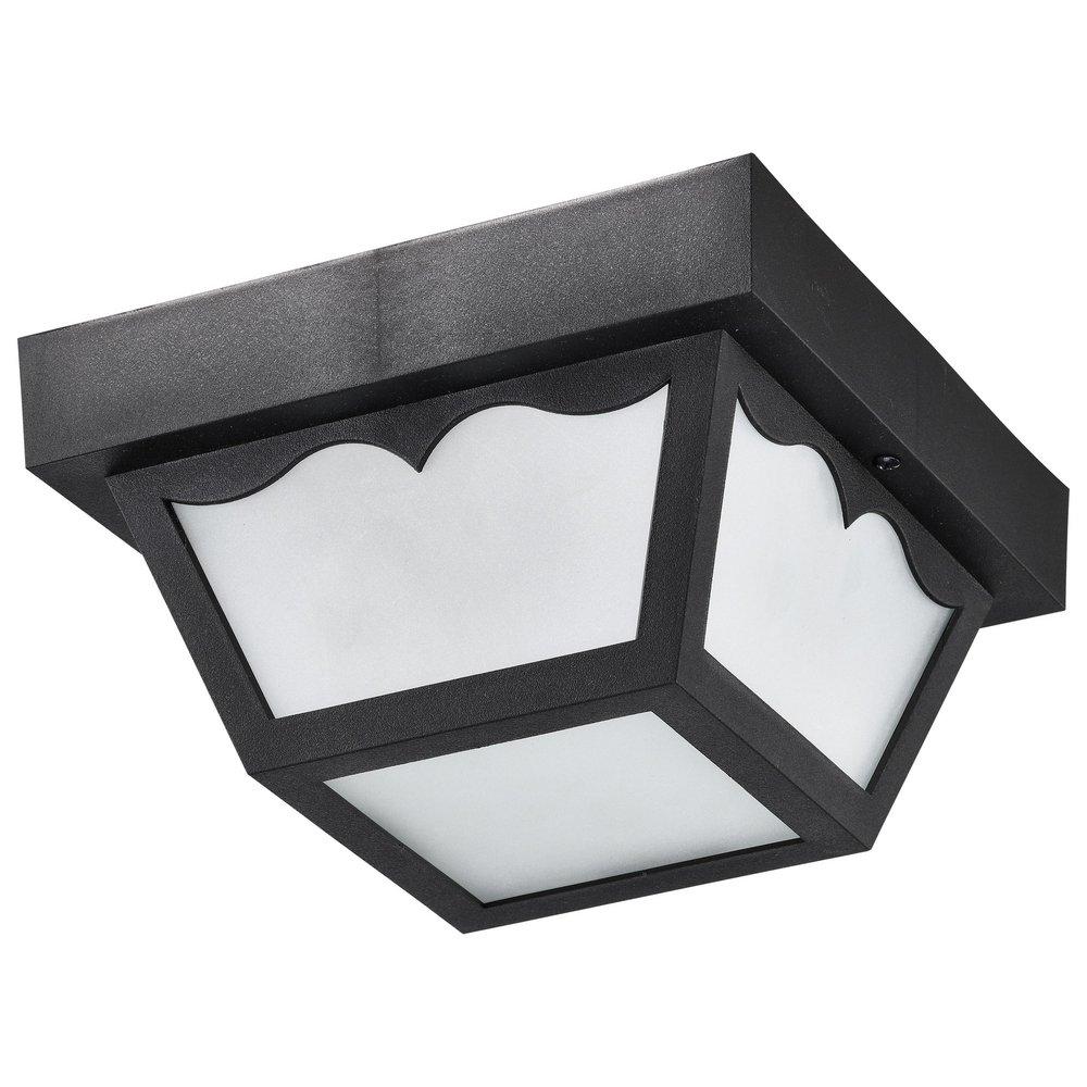 NUVO Black 22 in. 60W 1-Light Flush Mount Ceiling Light 
