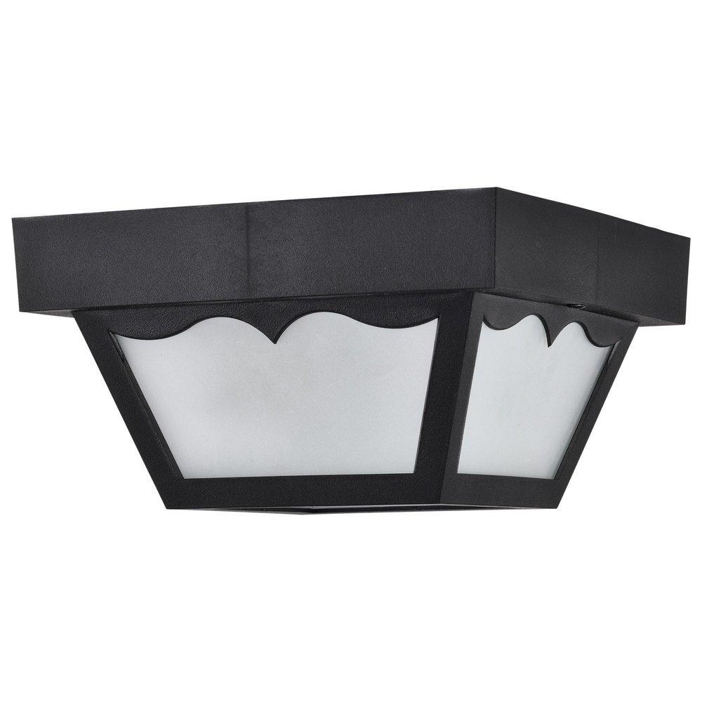 NUVO Black 22 in. 60W 1-Light Flush Mount Ceiling Light 