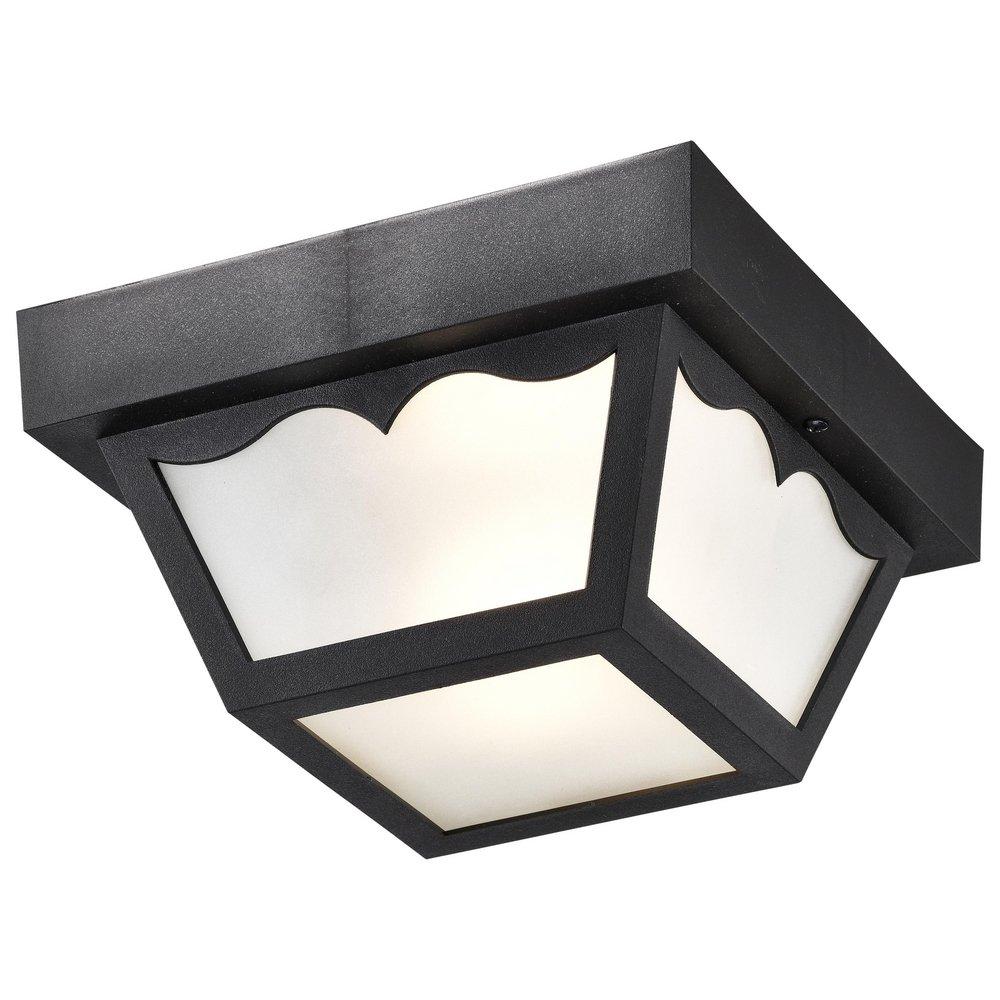 NUVO Black 22 in. 60W 1-Light Flush Mount Ceiling Light 
