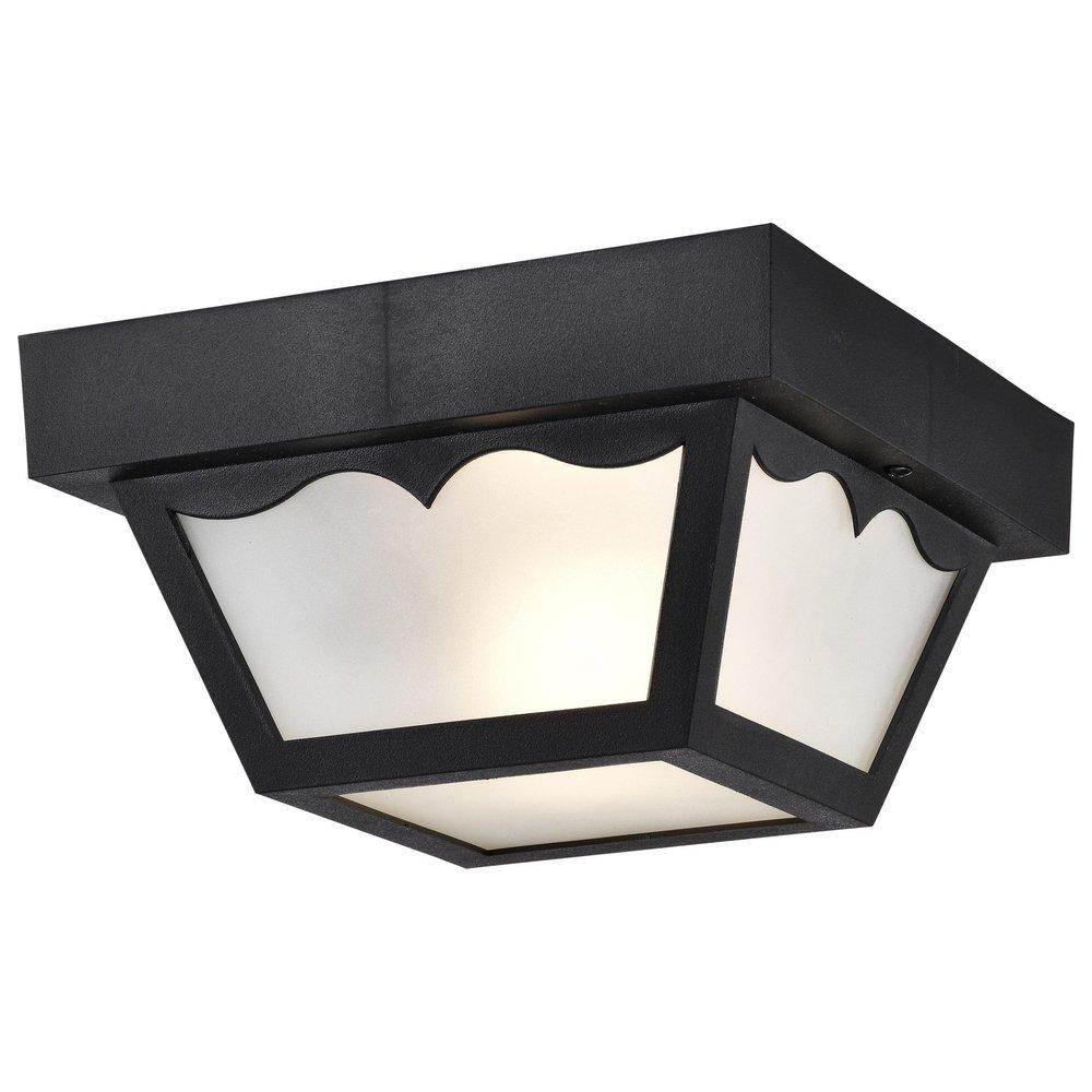 NUVO Black 22 in. 60W 1-Light Flush Mount Ceiling Light 