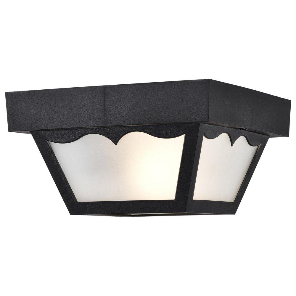 NUVO Black 22 in. 60W 1-Light Flush Mount Ceiling Light 