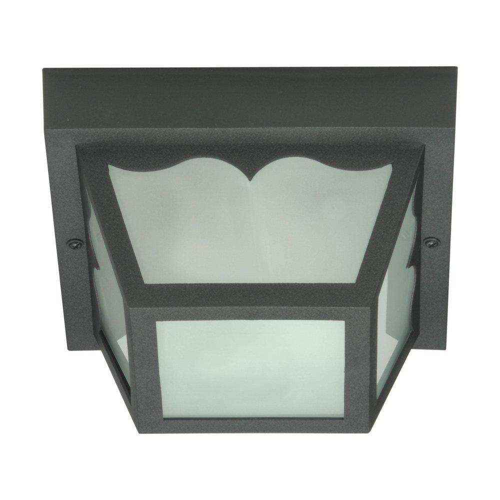 NUVO Black 22 in. 60W 1-Light Flush Mount Ceiling Light 