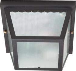 2 Light 60W 9-1/4 in. Flush Mount Ceiling Fixture Black