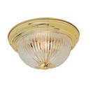 11 in. 2-Light 60W Flush Mount Ceiling Fixture Polished Brass