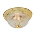 NUVO Polished Brass 11 in. 2-Light 60W Flush Mount Ceiling Fixture 
