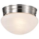 NUVO Brushed Nickel 60W 1-Light Medium Base Flush Mount Ceiling Light 