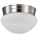 NUVO Brushed Nickel 60W 1-Light Medium Base Flush Mount Ceiling Light 