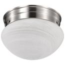 NUVO Brushed Nickel 60W 1-Light Medium Base Flush Mount Ceiling Light 