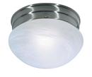 NUVO Brushed Nickel 60W 1-Light Medium Base Flush Mount Ceiling Light 