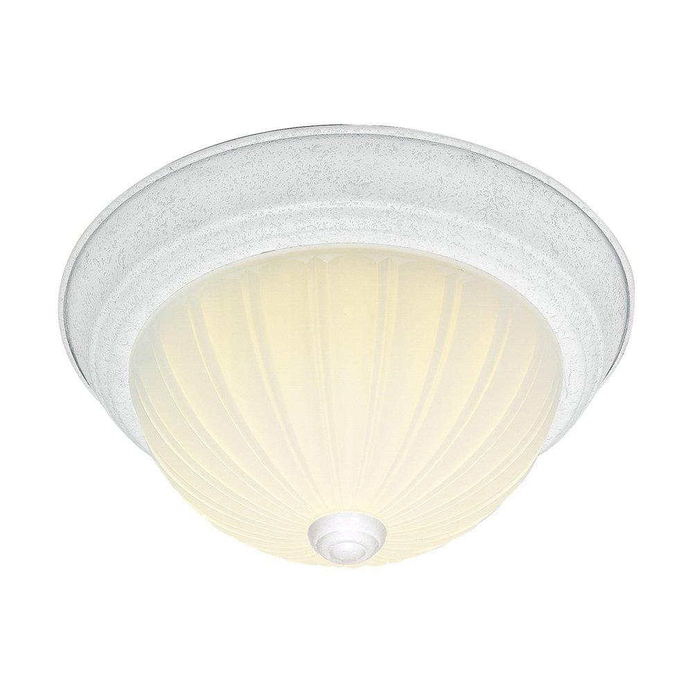 NUVO Textured White 60W 3-Light Medium Base Incandescent Ceiling Light 