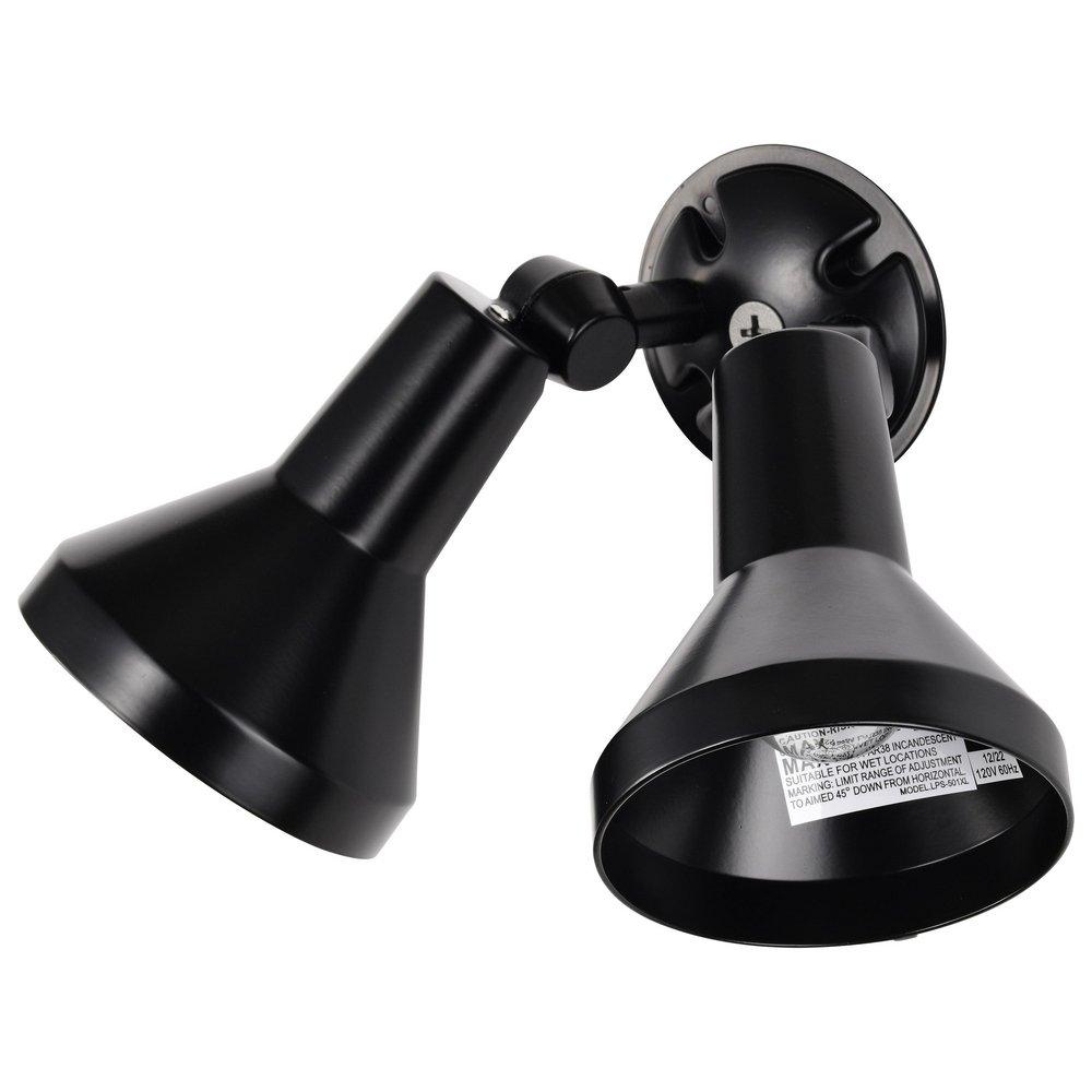 NUVO Black 150 W 2 Light Incandescent Flood Light 