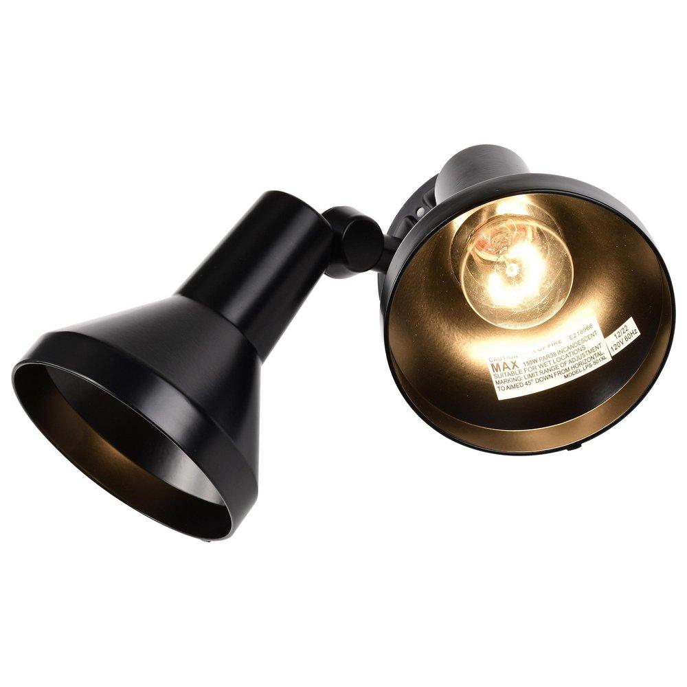 NUVO Black 150 W 2 Light Incandescent Flood Light 