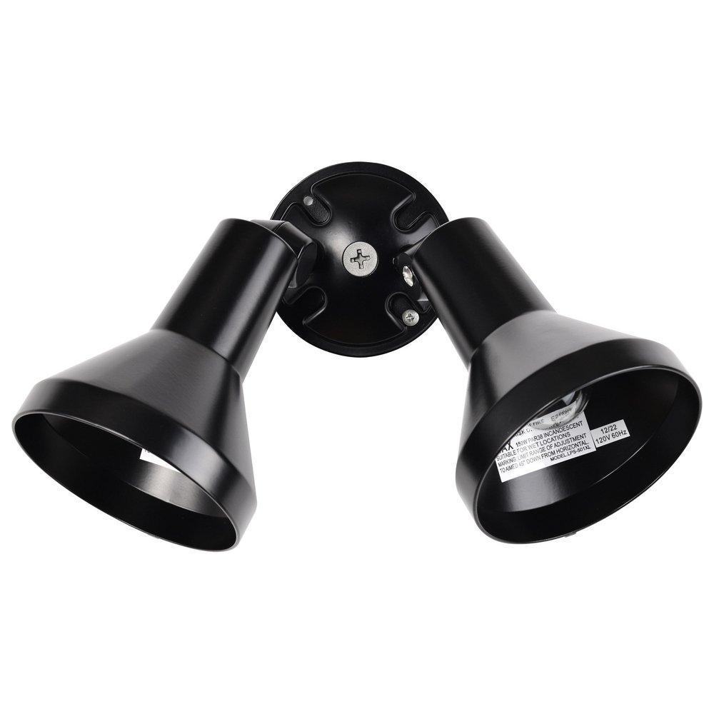 NUVO Black 150 W 2 Light Incandescent Flood Light 
