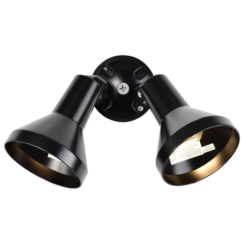 NUVO Black 150 W 2 Light Incandescent Flood Light 