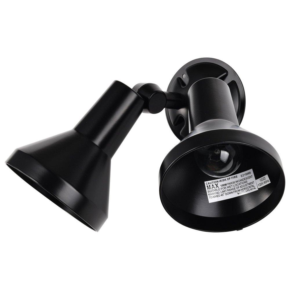 NUVO Black 150 W 2 Light Incandescent Flood Light 