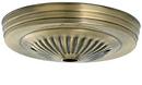 5 in. Ribbed Canopy with 7/16 in. Center Hole in Antique Brass