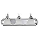 NUVO Polished Chrome 100W 3-Light A19 Medium Base Vanity 