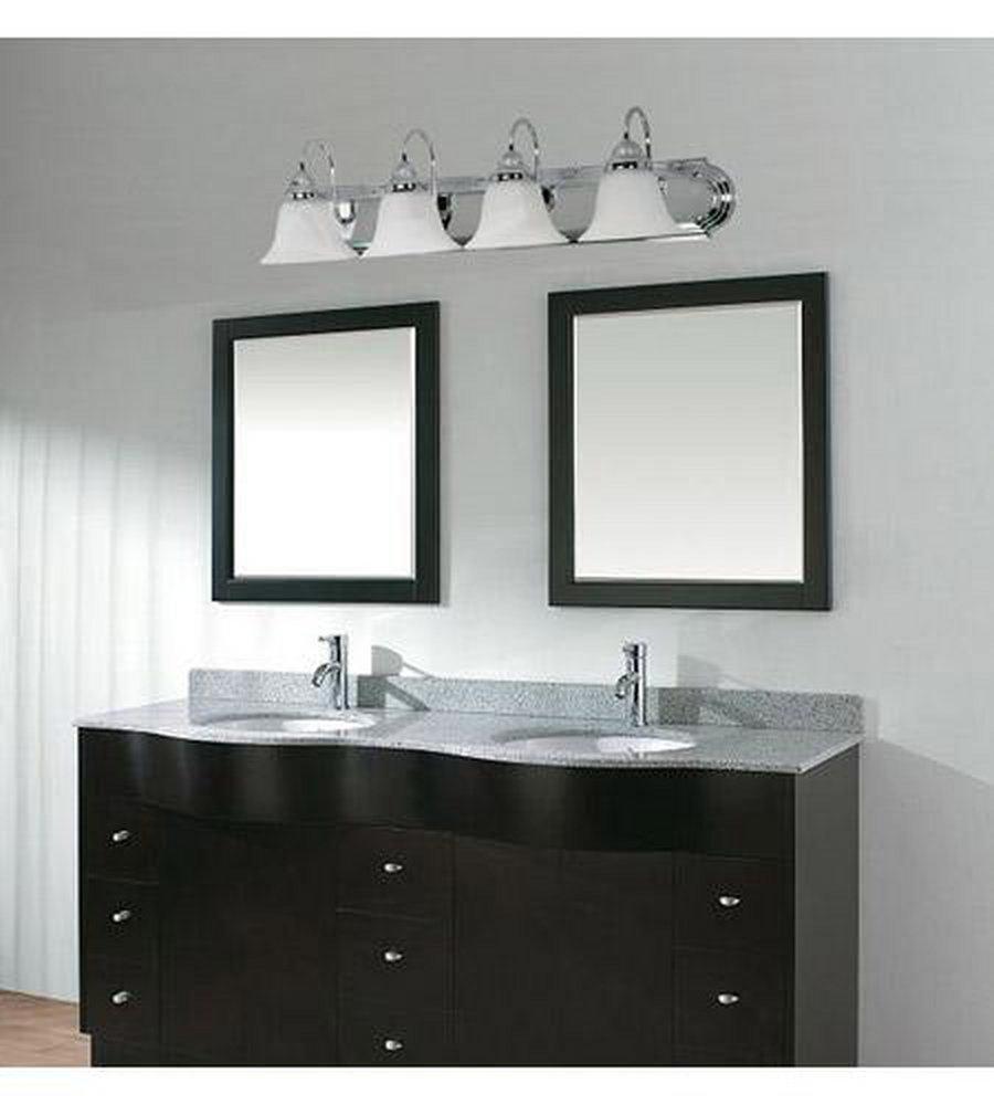 NUVO Polished Chrome 100W 4-Light A19 Medium Base Vanity 