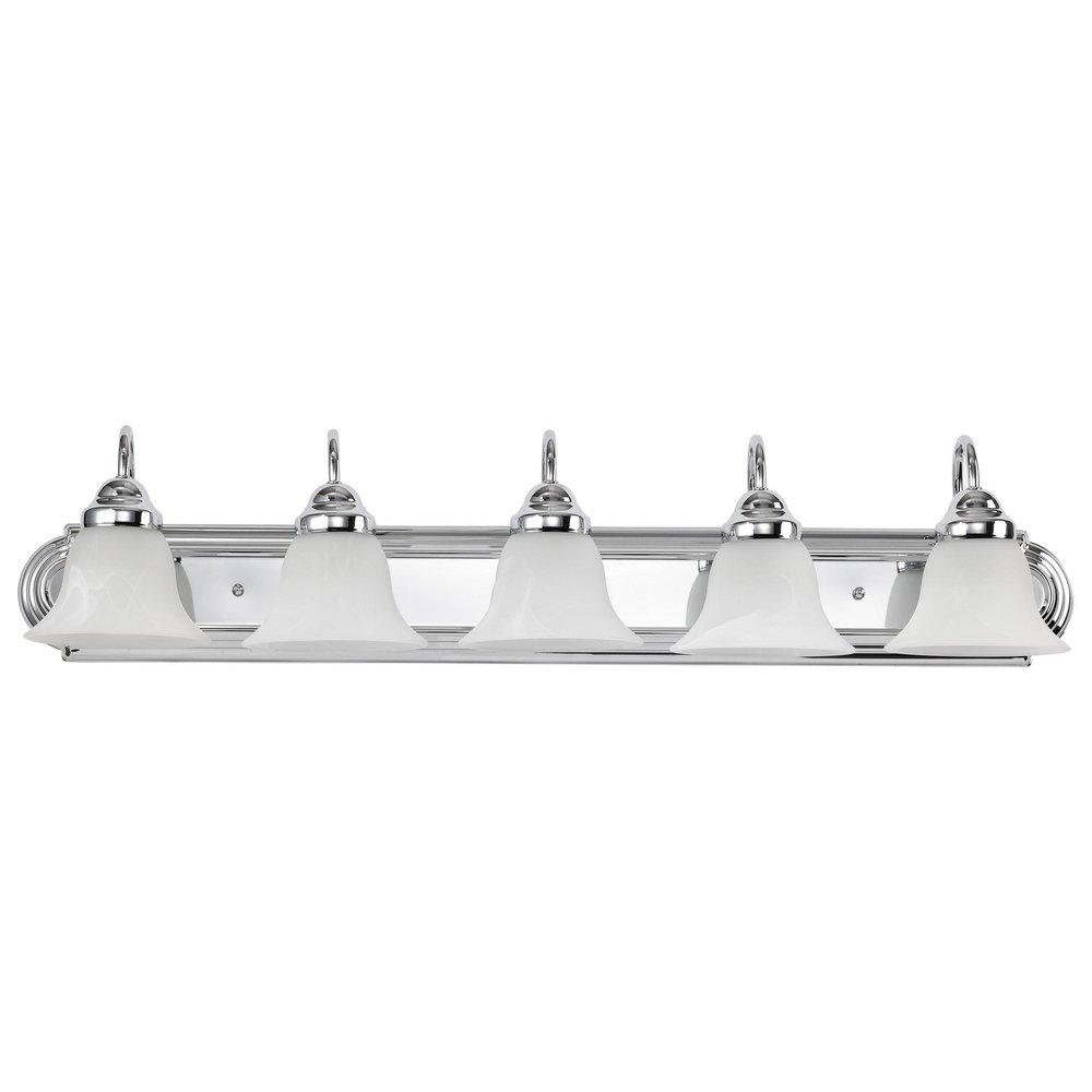 NUVO Polished Chrome 5 Light 36 in. Vanity Polished Chrome 