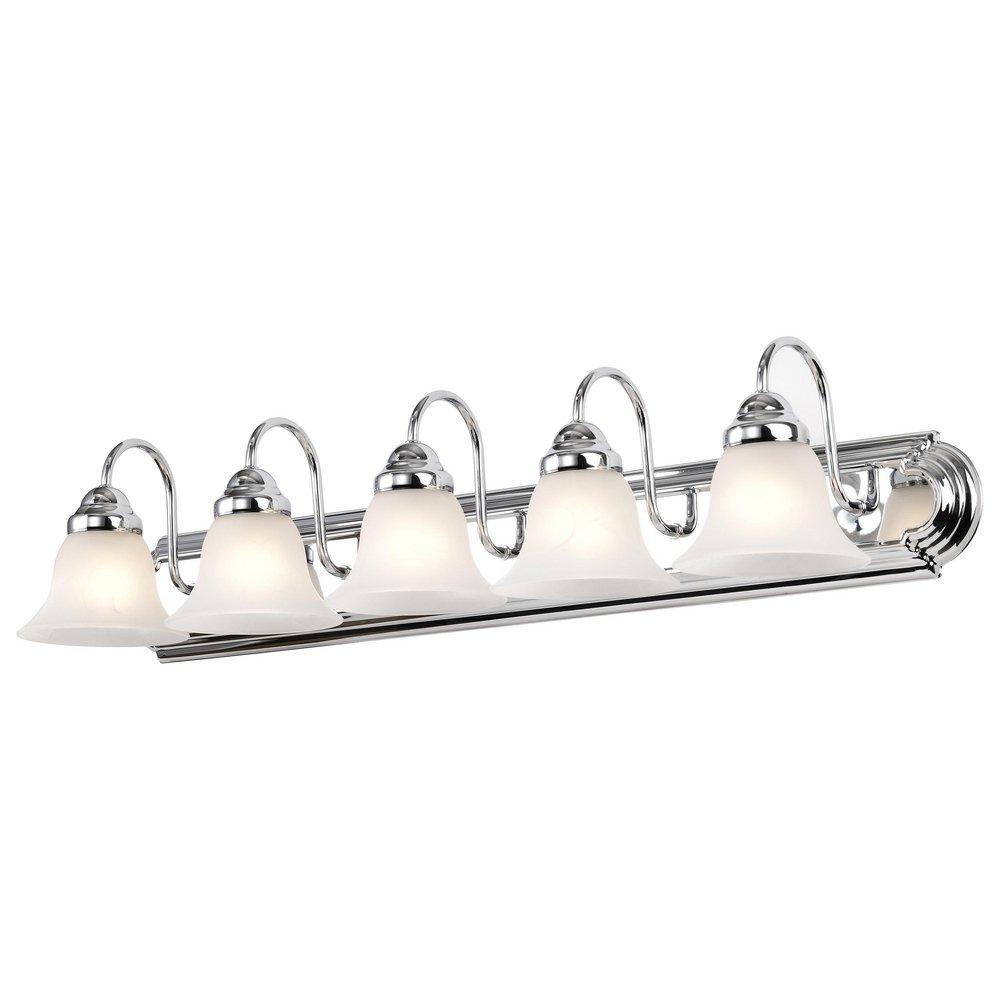 NUVO Polished Chrome 5 Light 36 in. Vanity Polished Chrome 