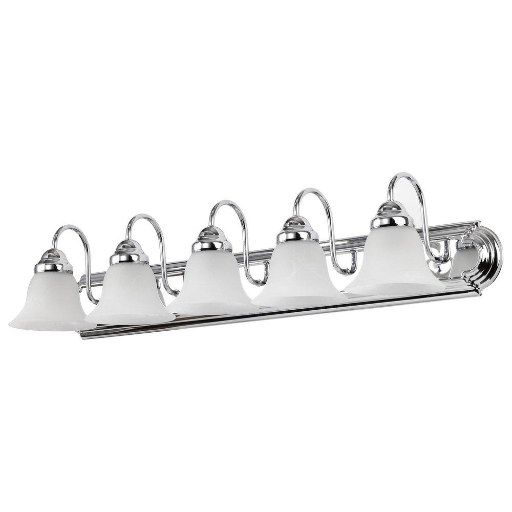NUVO Polished Chrome 5 Light 36 in. Vanity Polished Chrome 