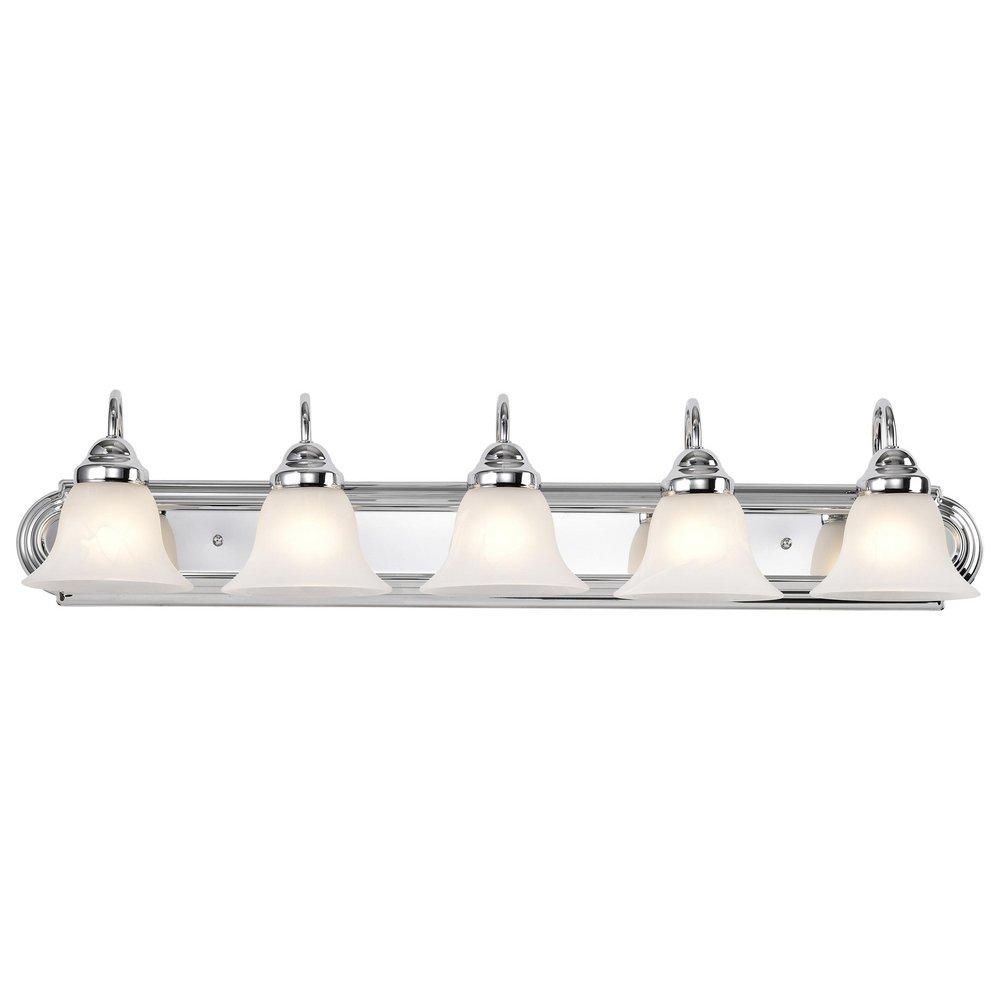 NUVO Polished Chrome 5 Light 36 in. Vanity Polished Chrome 