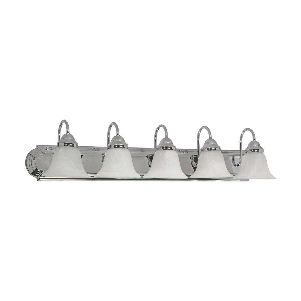 NUVO Polished Chrome 5 Light 36 in. Vanity Polished Chrome 