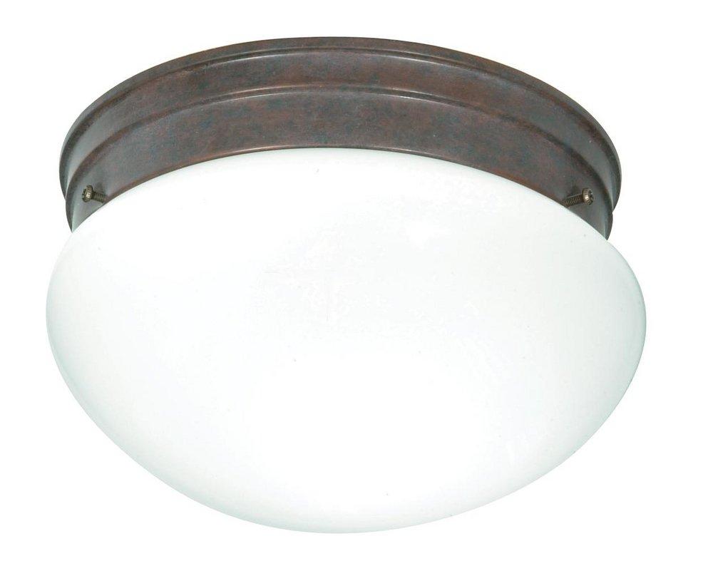 NUVO Old Bronze 2 Light 60W 9-1/2 in. Flush Mount Ceiling Fixture 