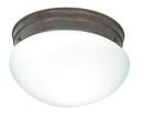 NUVO Old Bronze 2 Light 60W 9-1/2 in. Flush Mount Ceiling Fixture 
