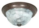 NUVO Old Bronze 11 in. 2-Light 60W Flush Mount Ceiling Fixture 