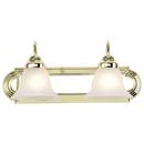 NUVO Polished Brass 100W 2-Light Vanity Fixture 