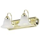 NUVO Polished Brass 100W 2-Light Vanity Fixture 
