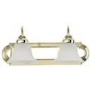 NUVO Polished Brass 100W 2-Light Vanity Fixture 