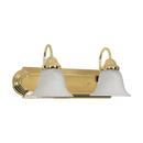 NUVO Polished Brass 100W 2-Light Vanity Fixture 