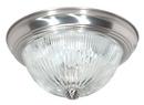 11 in. 2-Light 60W Flush Mount Ceiling Fixture Brushed Nickel