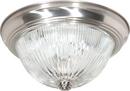 NUVO Brushed Nickel 60W 3-Light Flushmount Ceiling Light 