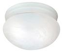 NUVO Textured White 2 Light 60W 9-1/2 in. Flush Mount Alabaster Mushroom Ceiling Fixture 