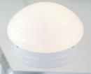 1 Light 60W 7-1/2 in. Flush Mount Mushroom Glass Ceiling Fixture White
