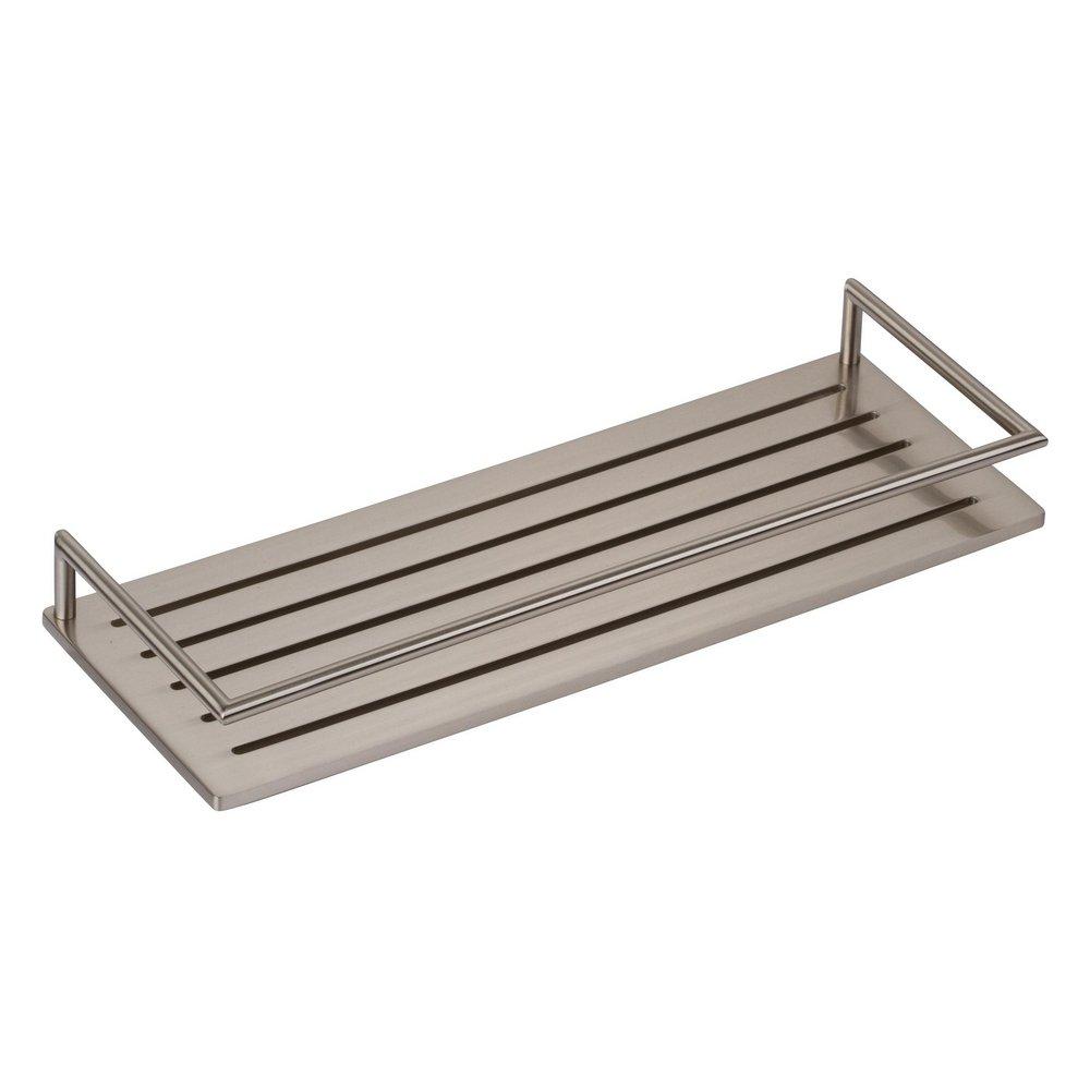 Ginger Satin Nickel 12 in. Rectangular Shower Shelf 