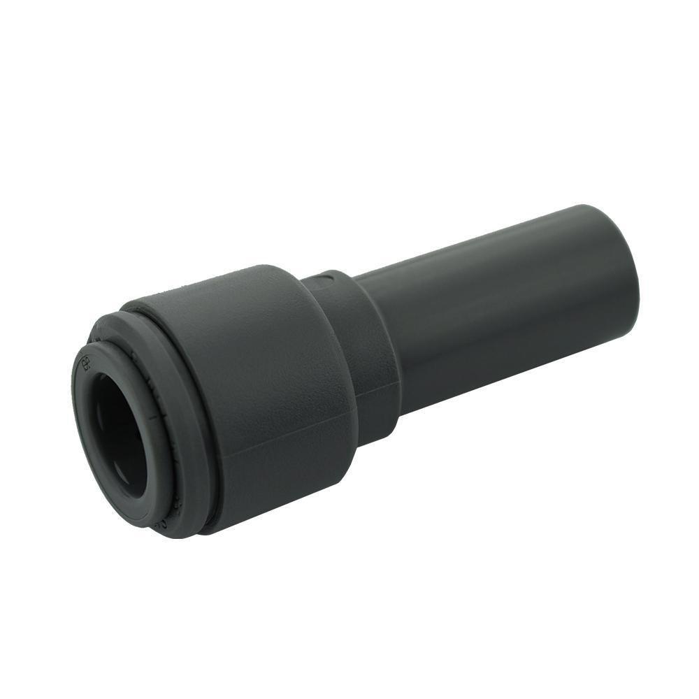 John Guest Grey OD Stem x Push 150# Acetal Bulkhead Reducer in Grey 