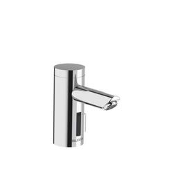 0.5 gpm Battery Powered Sensor Bathroom Sink Faucet with Integrated Side Mixer in Polished Chrome