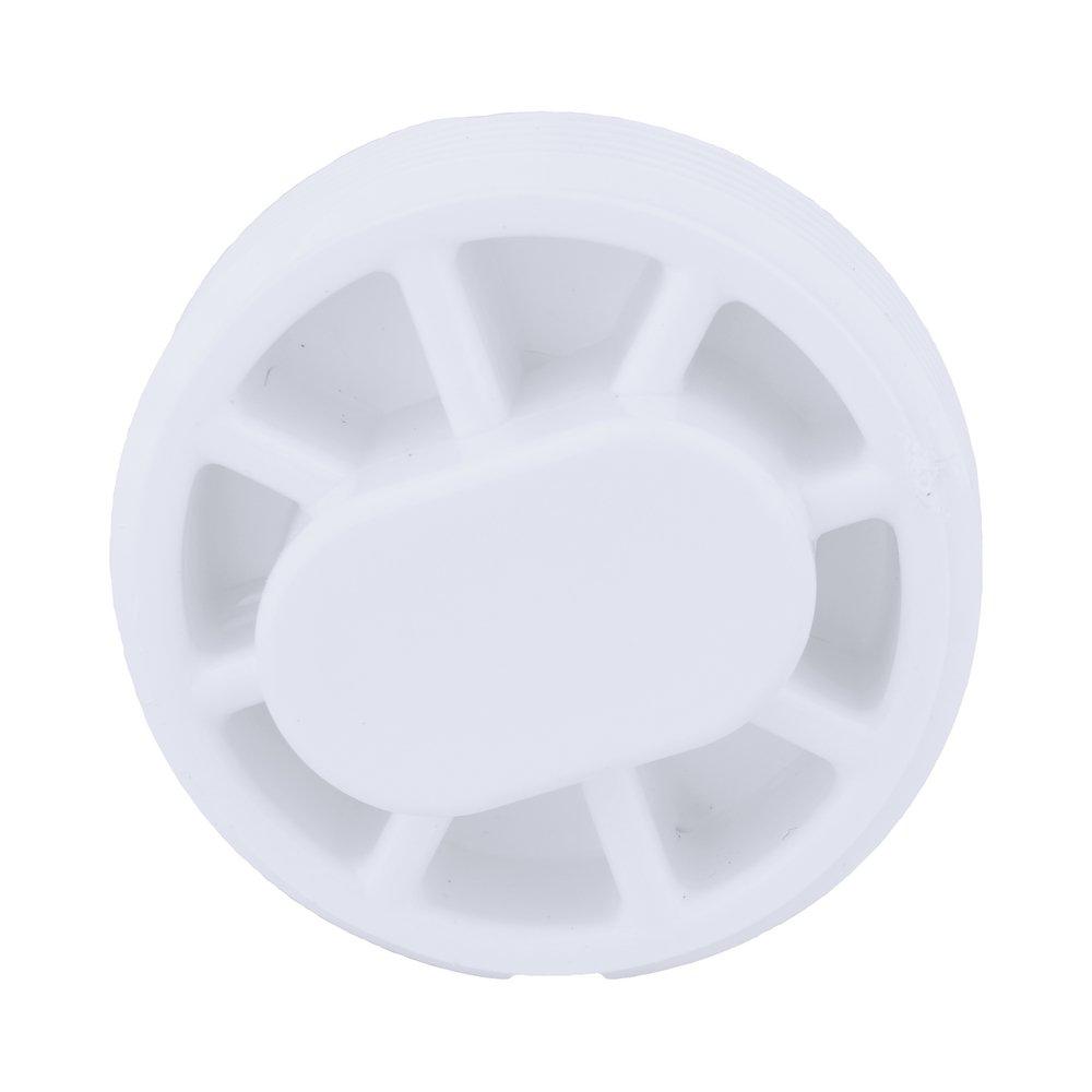 White PVC DWV Flush Cleanout Plug 