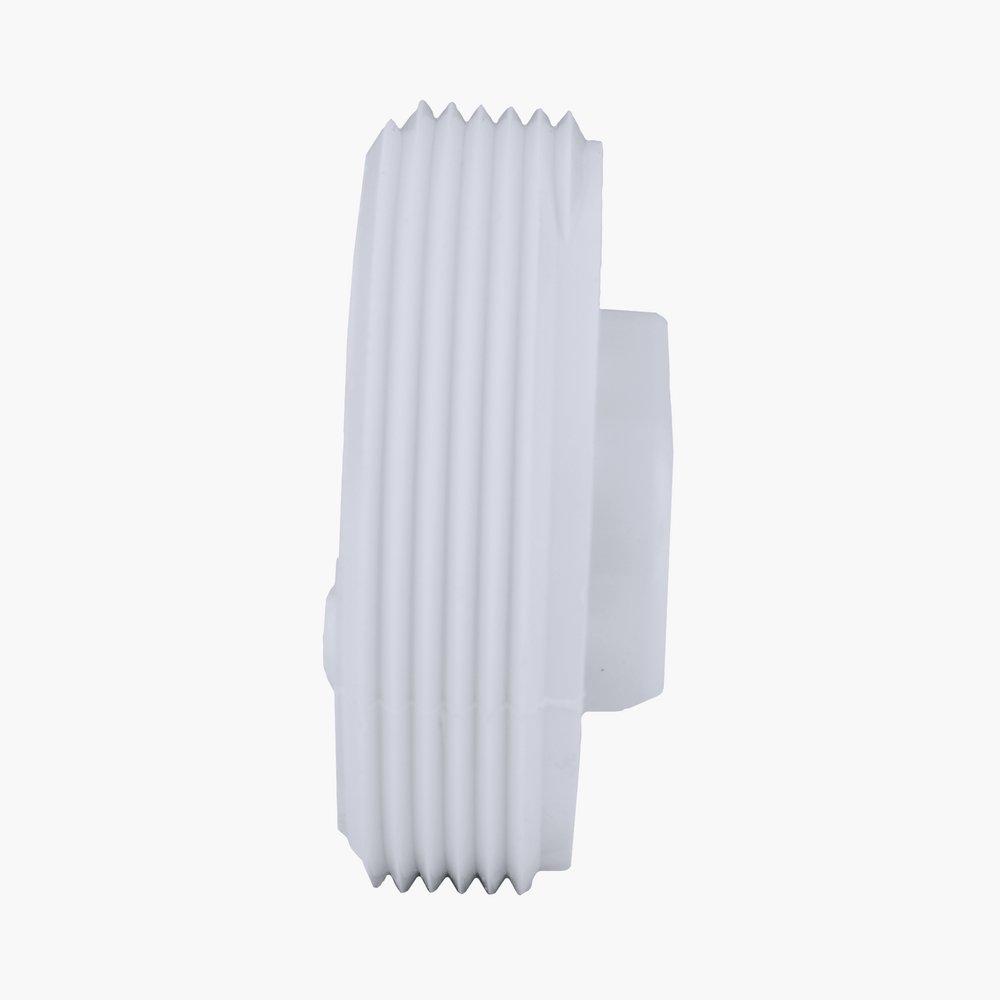 White PVC DWV Flush Cleanout Plug 