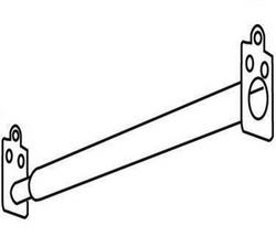 120 in. Adjustable Closet Rod in Zinc Plate