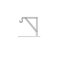 Metal Shelf and Rod Support in White