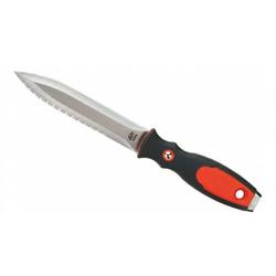 6" Double Edge Steel Duct Knife with Cushion Grip and Sheath