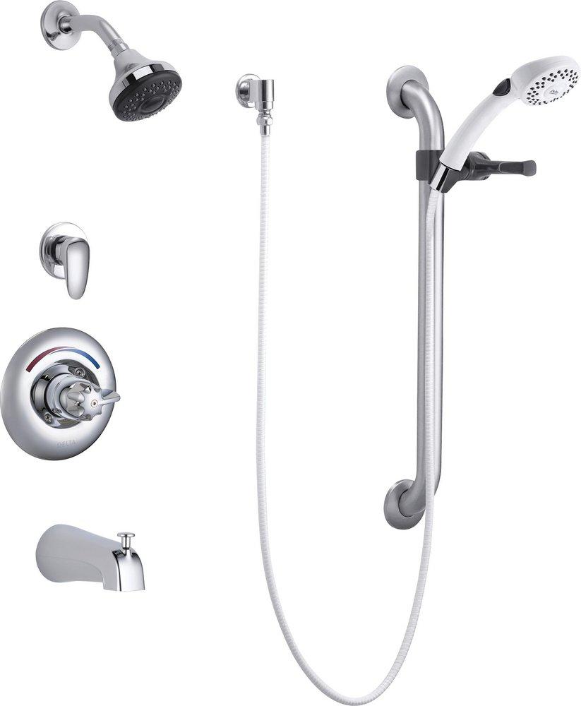 Delta Faucet Chrome Single Handle Single Function Bathtub & Shower Faucet Trim Only 